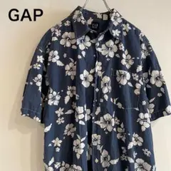 【レア】オールドギャップ アロハシャツ コットン ハイビスカス 90s 古着