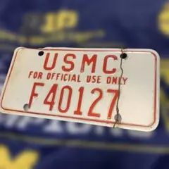 米軍放出品　US MARINE CORPS　ナンバープレートカバー　米軍実物 USMC ナンバープレート 海兵隊私用車両プレートの商品詳細