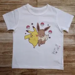 新品 未使用 ユニクロ ポケモン 半袖 Tシャツ 男の子 白 110のサムネイル