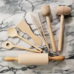 木製キッチンツールセット　7個