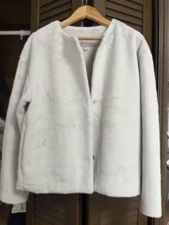 UNIQLO ユニクロ　　スムースヤーン フリース　ノーカラージャケット