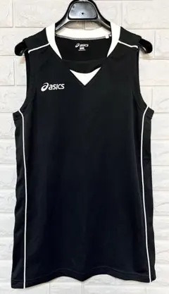 m502◆asics◆レディーススポーツタンクトップ◆黒◆Oサイズのサムネイル
