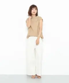 アーバンリサーチ　センスオブプレイス⭐︎ロールネックブラウス⭐︎ベージュのサムネイル