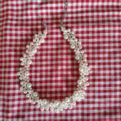 ホワイトパール風チョーカー 　ネックレス