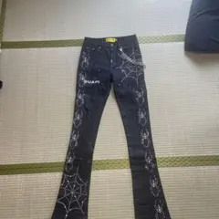 guapi グアピラインストーンデニムパンツ30 ブラック - メルカリ