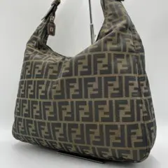 美品FENDI フェンディ ズッカ柄 ホーボーバッグ ワンショルダー