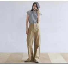 新品SeaRoomlynn FloralアイレットRIBギャザーパンツ M - メルカリ