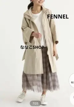 新品タグ付23000円 ヴァン FENNEL フード付きAラインポンチョコート