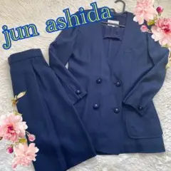 【miss ashida】9号サイズ♪ネイビー♪ノーカラーセットアップ♪