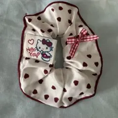 ハローキティ ハート柄 シュシュ