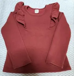 Bee 女の子　裏起毛トレーナー　120 肩フリル　保育園　幼稚園