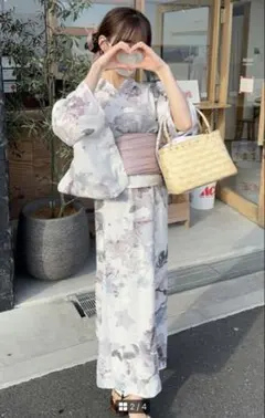 花柄浴衣・帯セット