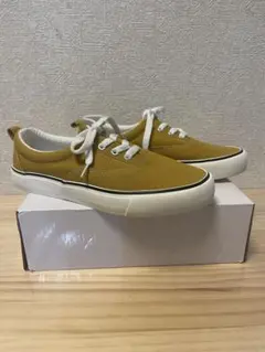 ワークマン キャンパスデッキシューズ マスタードイエロースニーカーSサイズ