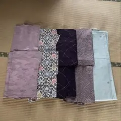 《年代物》日本製 着物 和柄 和装 正絹 リメイク素材 レトロモダン 5枚のサムネイル