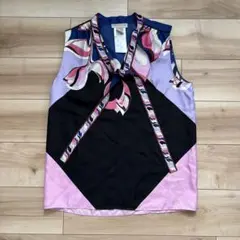 EMILIO PUCCI シルク プリント フリンジ 半袖ブラウス - メルカリ