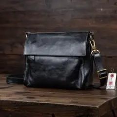 ショルダーバッグ【牛革】メンズ バッグ ミニバッグ ショルダー 本革 黒