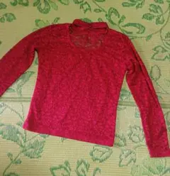 CECIL McBEE 赤 レース ハイネック 長袖