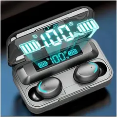 最新 Bluetooth ワイヤレスイヤホン LEDディスプレイ typeC充電