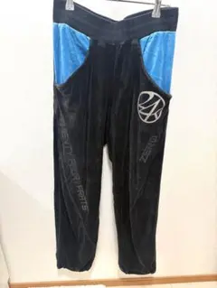 24karats ベロアパンツ ブラック ブルー Mのサムネイル