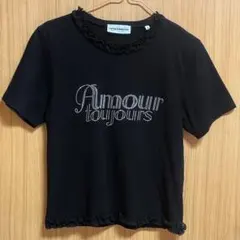 Ray BEAMS カルネボレンテ 半袖 Tシャツ 黒 ラインストーン y2k