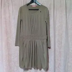 美品✨️ PICONE ピッコーネ 長袖 ワンピース ベージュ系 40