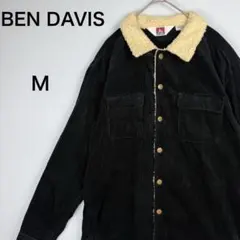 BEN DAVIS ボア襟ジャケット M ブラック コーデュロイ