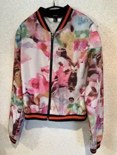 FOREVER21 花柄 ジップアップブルゾン M