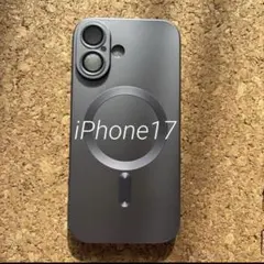 MagSafe iPhone17 スマホケース　グレー　シンプル　レンズ保護