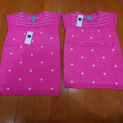 ギャップ　Baby Gap 双子 ニット ワンピース 半袖 80　90　2枚
