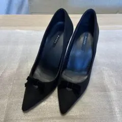 美品RANDA ハイヒール　ブラックスエード　22cm 卒業式　入学式