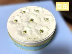 空き缶　花柄