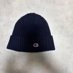 Champion ニット帽 ネイビー
