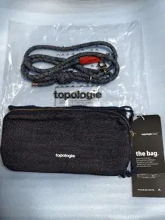 新品 topologie／デニム／ボトルサコッシュ＆ストラップ付きのサムネイル