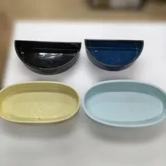 花瓶・花器 4個セット 半月形・楕円形