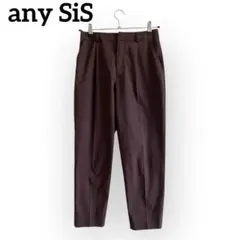 anysis テーパードパンツ センタープレス 【2】茶 バックゴムウエスト