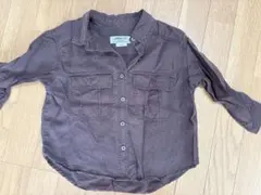 ダークブラウン 長袖シャツ