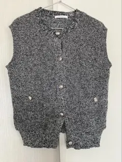 chocol raffine robe ニットベスト グレー
