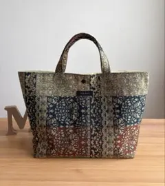 【ハンドメイド】　着物　帯　リメイク　トートバッグ オリエンタルのサムネイル