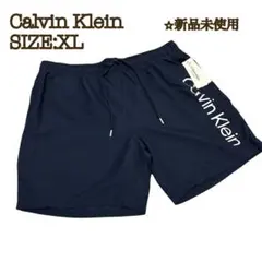 【新品】Calvin Klein カルバンクライン 水着 ネイビー XL ロゴ