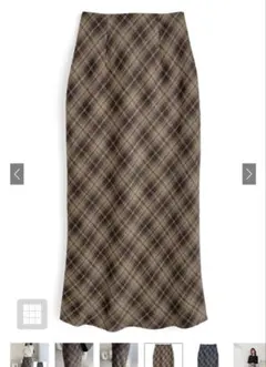 GRL バイアスチェック柄タイトスカート[dk1548]
