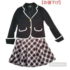 卒業式用スーツ、女児、リボン付