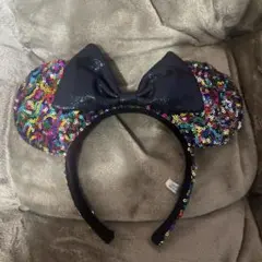 ミッキーマウス型カチューシャ カラフルスパンコール