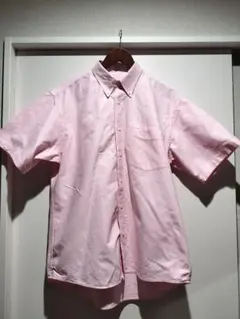 【２枚セット】ユニクロ 半袖シャツ ピンク／ブルー L オックスフォード
