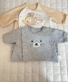 アニマルプリントロンパースセット