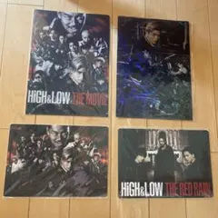 HIGH&LOW クリアファイル2枚、下敷き2枚の4種セット