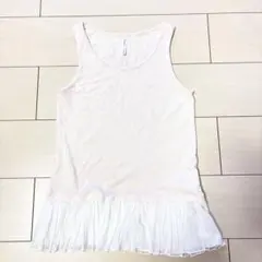 E hyphen world gallery 裾チュール タンクトップ