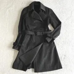 極美品 K.T キヨコタカセ カシミヤ100トレンチコート ベルテッドコート