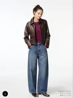 UNIQLO バギーカーブジーンズ 67 BLUE　24サイズ