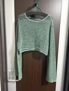 ZARA かぎ編みクロップドニット