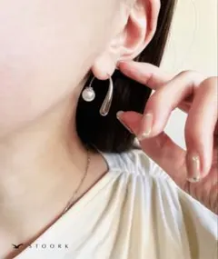 Pearl Drop Pierce ピアス　パール　シルバー　アレルギー対応